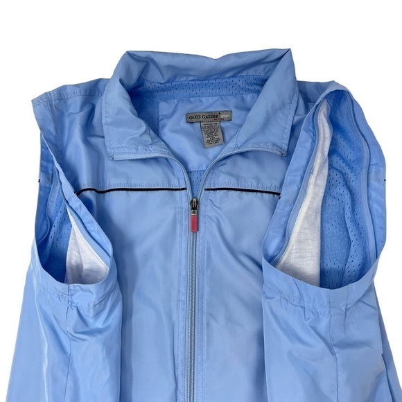 Y2K Oleg Cassini Sport Convertible Windbreaker Jacket Size XLP Removable Sleeves - Picture 11 of 16